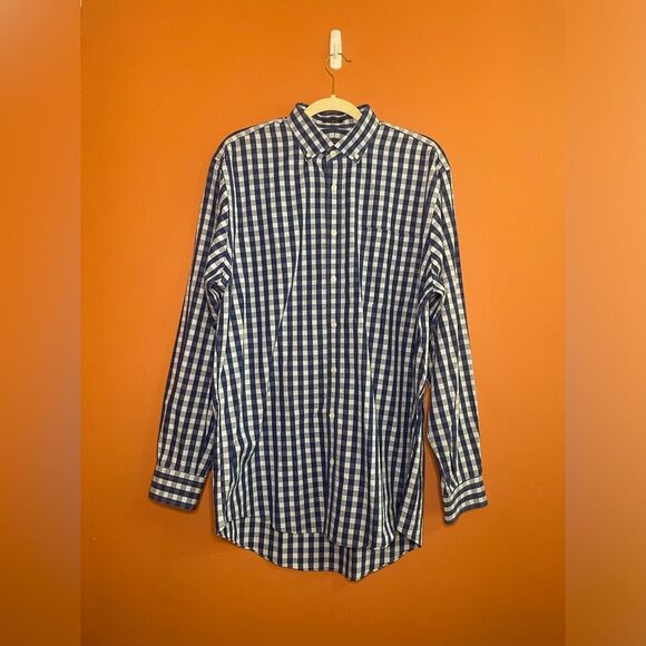 Neiman Marcus Button Down 100% Cotton Dress Shirt Mens Neck Size 16.5 - Picture 1 of 4